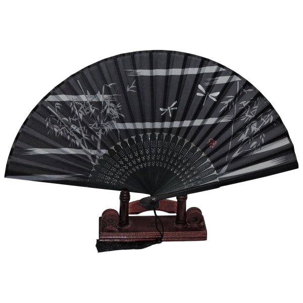 Fans - Oriental Winds [M07] - Bambus med guldsmede Black