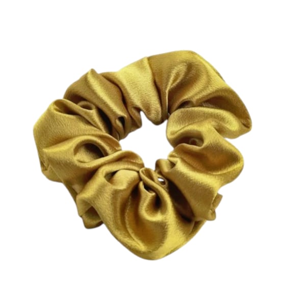 Hårsnodd - Scrunchie - Satin - 12cm - Guld Guld