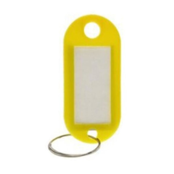 Nøkkelring med navnelapp [Oval] - Gul - 10-pakning Yellow