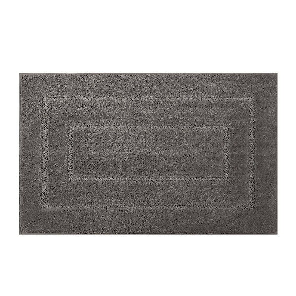 Tjocka grå badrumsmattor, toalettmattor, halkfria mattor, hushållsmattor 50 * 80cm