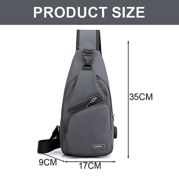 Vattentät en-axel Messenger Bag-sling Ryggsäck Vandringsryggsäck