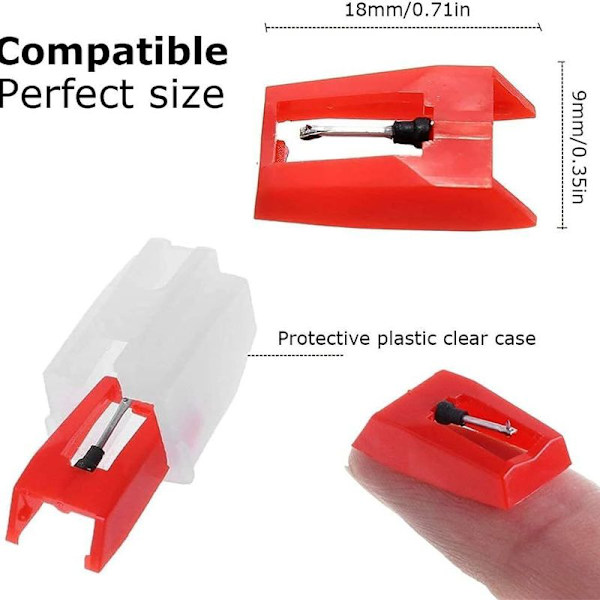 Platespiller nål, 5-pakning universal stylus (ION Jenson)