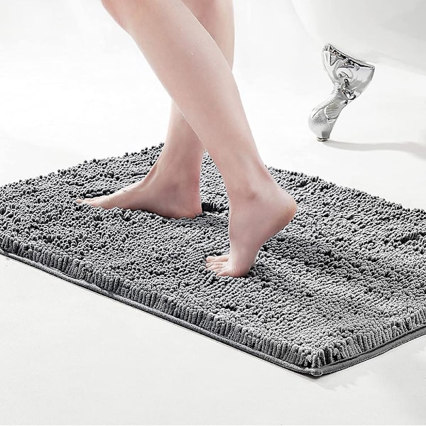Kort Hår Chenille Golvmatta Badrum Badrum Hem Ingång Absorberande Halkskyddad Matta 40 * 60cm