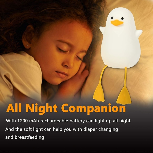 Nattlys for barn, søt and silikon nattbordslampe til barnerommet