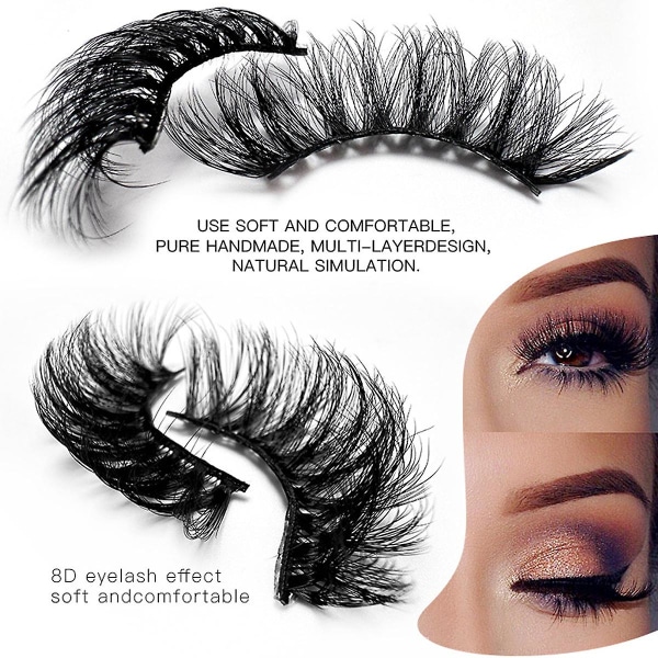1 låda imitation mink hår falska ögonfransar nagel slitage nagelkombination set ögonfransar