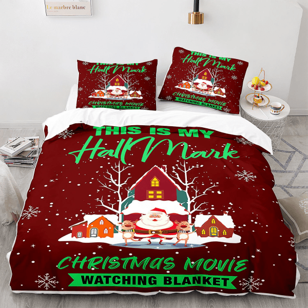 Jul K5 # 3d Quilt Cover Jul Tvådelad Tredelad Fyra Delad Sängkläder