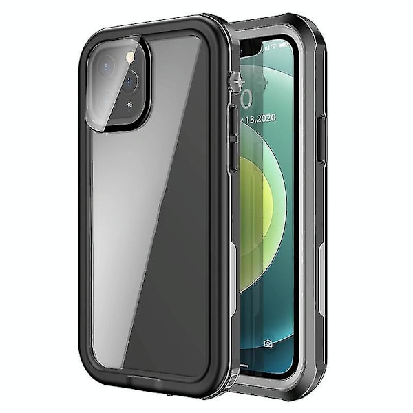 Vanntett fulldekkende PC + TPU-telefondeksel til iPhone 12 Pro Max