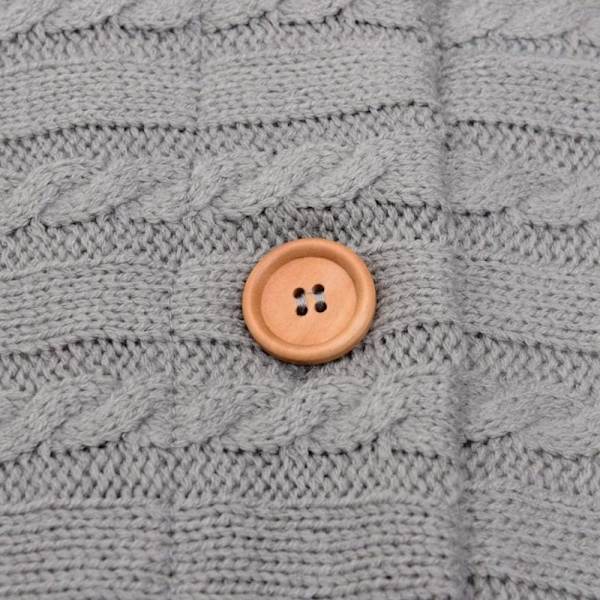 Babysockså stickad babysvadd filt swaddle barnvagn sovsäck