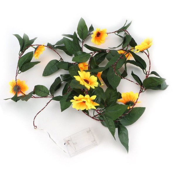 30LED ljusslinga grönt blad simulering solros solros