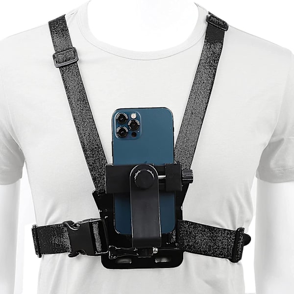 Mobiilipuhelimen rintavaljaat, hihnakiinnike, soljen pidike, toimii Samsungin, iPhonen ja GoPro-kameroiden kanssa