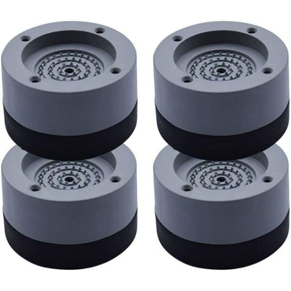 4 stk. Anti-vibrationsunderlag Universal Vaskemaskine Anti-vibrationsunderlag Fødder Stabili