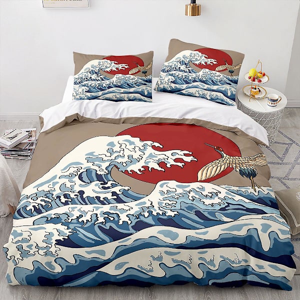 Fsh01# 3D Hjem Tekstil Sengetøy Ukiyo-e Serie Geisha Japansk Dynetrekk Laken Tredelt Sett