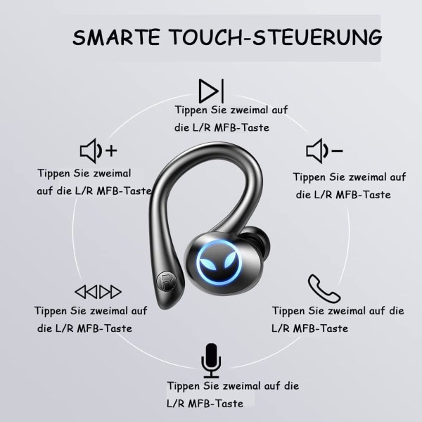 IP7 Vandtætte In Ear Trådløse Hovedtelefoner 5.1 Bluetooth Hovedtelefoner