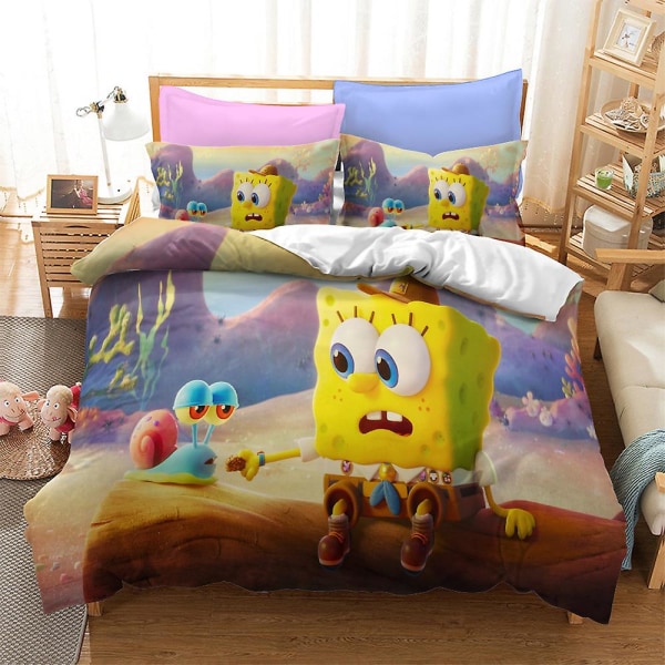 Bp11405# Sengetøysett Spongebob-serien Størrelse Tredelt sett