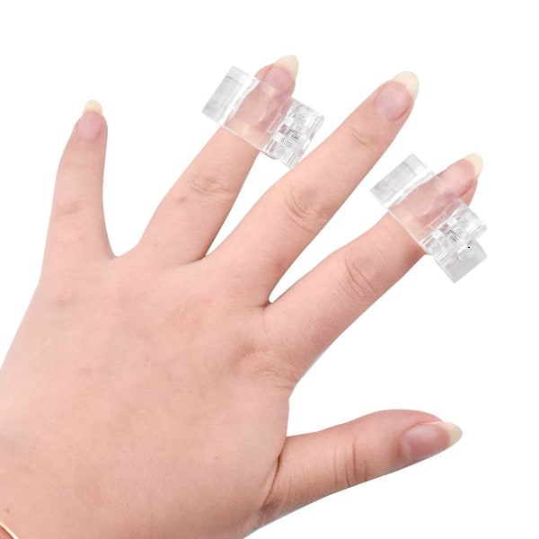 10 stk. negleklips for rask bygging av neglformer, neglklips for polygel fingernegleforlengelse, builderklemmer, manikyr, neglekunstverktøy