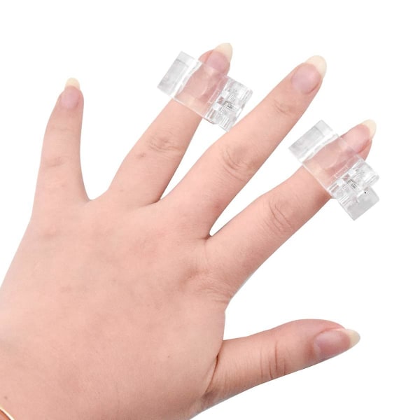 10 stk. neglespidsclips til hurtig bygning af negleforme negleclips til polygel fingernegleforlængerklemmer Manicure neglekunstværktøj