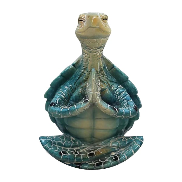 Meditaatiopatsas Serenity Turtle -veistos Puutarhapatsas Jooga-asento