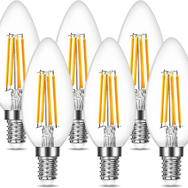 Glödlampa E14 LED-ljus 4W E14 LED varmvit, 470 lumen glödtrådslampa