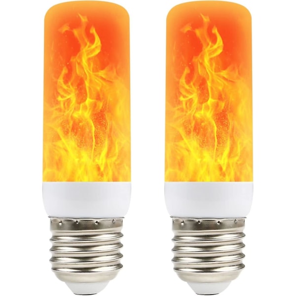 Liekkilamppu | Flame Effect -lamppu | Vilkkuva hehkulamppu, 4 valaistustilaa Led E27 Flame Effect -lamppu koristeet jouluhalloween