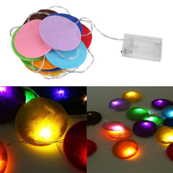 300CM 20LED sisätilojen jousivalot pyöreät fleecevalot