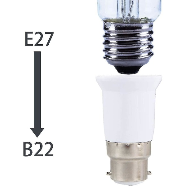 15 stk B22-sokkeladapter til E27, Basic lampekonverter, pæresokkeladapter for LED-pærer