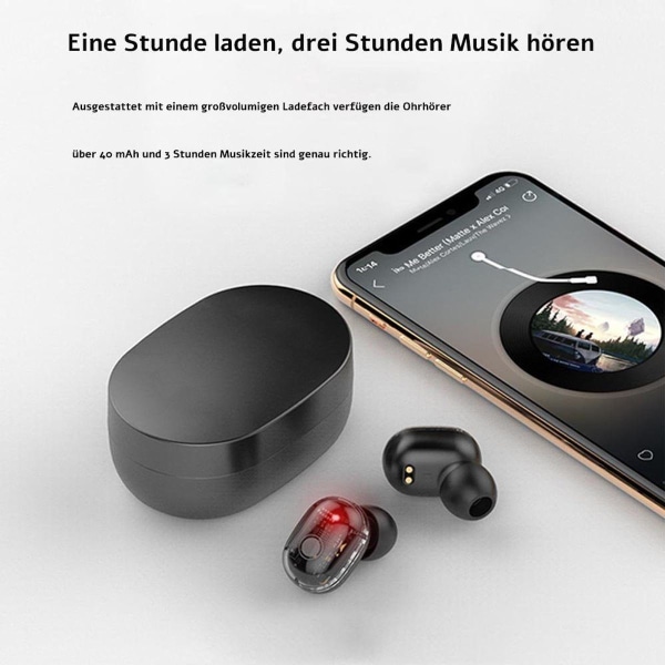 Langaton Bluetooth-kuuloke stereo mini korkea äänenlaatu kosketus TWS korvan sisäinen