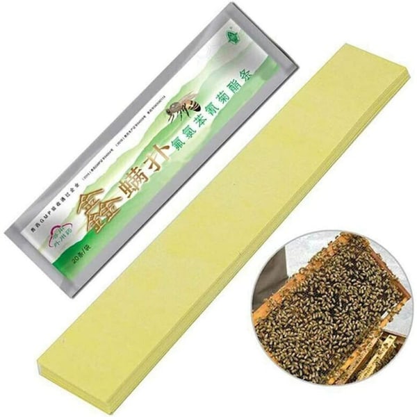 Pakke med 60 Pro birøkter Fluvalinate Bee Mite Varroa Tool Strips Supplies.