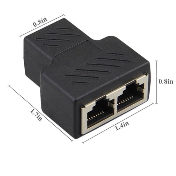 RJ45-jakaja-sovitin 1-2 porttia, naaras-naaras, Internet-laajennin, verkko