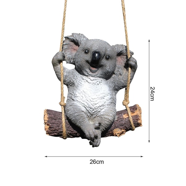 Waner Farfi Delikate dyrefigurer Realistiske tegneserieharpiks Visuelle Panda Koala-skulpturer for hage