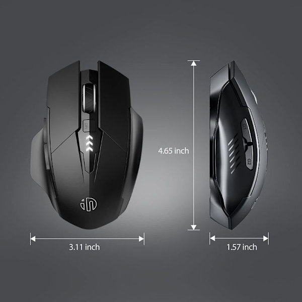 Bluetooth-mus, INPHIC Multi-Device Silent genopladelig Bluetooth trådløs mus