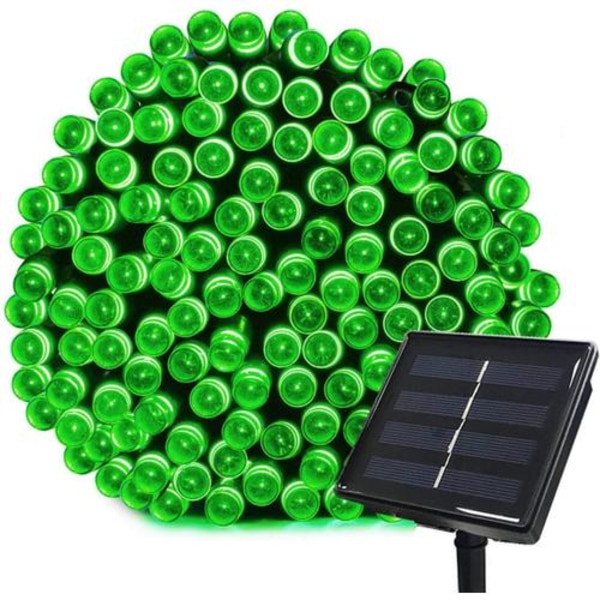 22m Aurinkokäyttöiset Jouluvalot 200 LED:tä 8 Valosarjaa Valoköynnös Ihanteellinen Juhliin, Hääihin, Syntymäpäiville ja Ulkotilojen Puutarhaan (Vihreä)