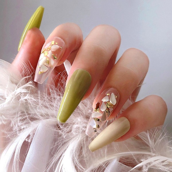 Bokser Seashell Nail Art Nail Flakes, Uregelmessig Abalone Seashell Skiver For Negler Fargerike Abalone Flakes Manikyr Negledekorasjoner For Nail Art