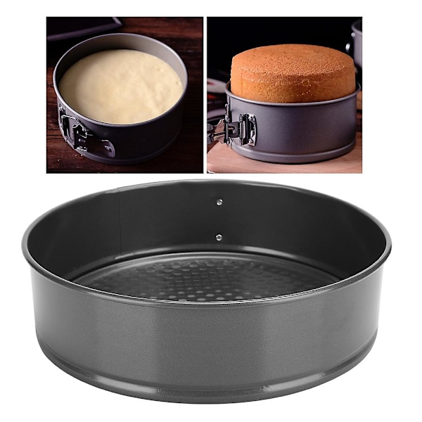 Non-stick spänne avtagbar botten tårta mögel rund form kolstål Diy Mousse bakform(22cm )