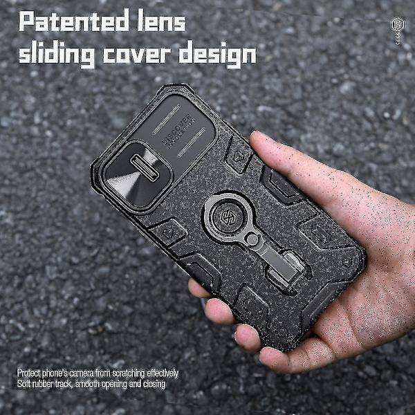 Nillkin For 14 Cam Armor Pro Ph Case Back Cover Kickd Med Glidende Kameraskjerm -