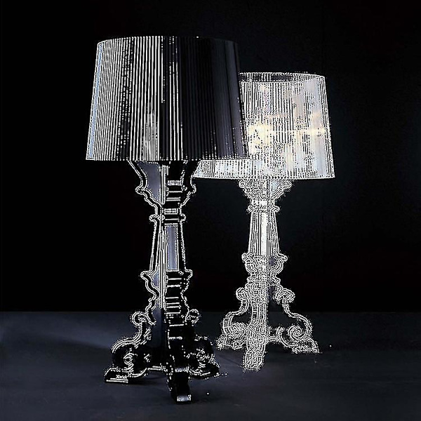 Kartell Bourgie akrylbordslampa E14, design av Ferruccio Laviani, dekorativ belysning, perfekt för kontor, studio, vardagsrum, sovrum eller