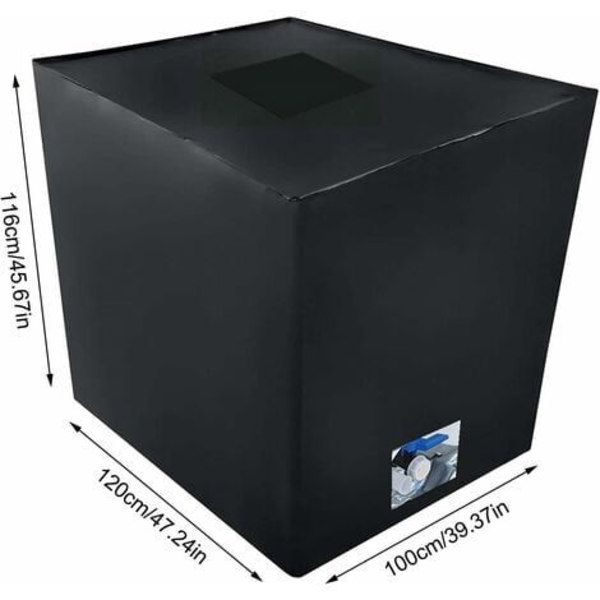 Vattentanksskydd, Vattentanksskydd 1000 L IBC, Dammsäker Anti-UV Anti-regn (116 x 100 x 120 cm)