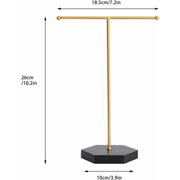 Metall T-formad örhänge stativ smyckesställ fotorekvisita skrivbord
