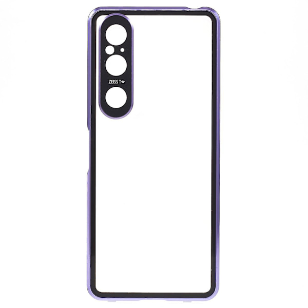 Magnetisk adsorptionsetui til Sony Xperia 1 V med metalramme + hærdet glas + pc-bagside