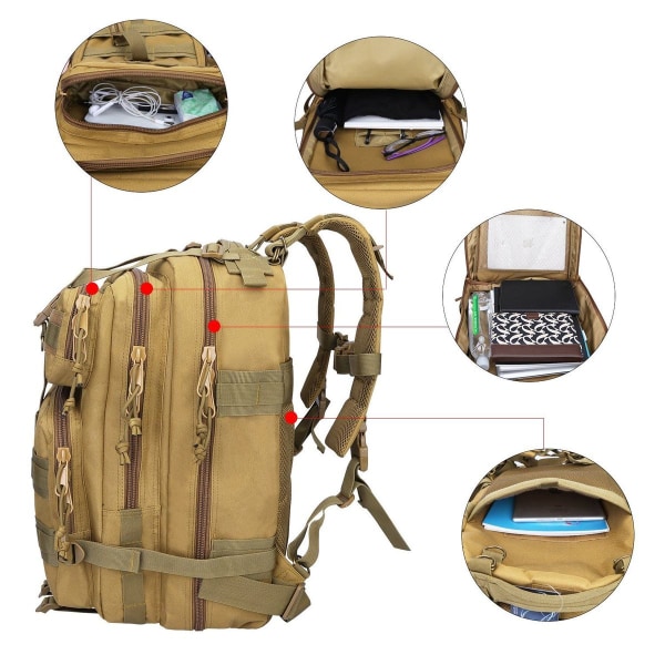 Swat Pack Ryggsekk Assault Tactical Backpack Robust Slitesterk for Camping Small