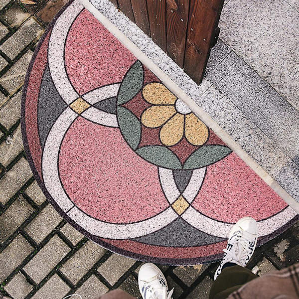 Puoliympyrän muotoiset eteisen matot, pölynpoisto silkkimatot, eteisen matot, kodin eteisen matot