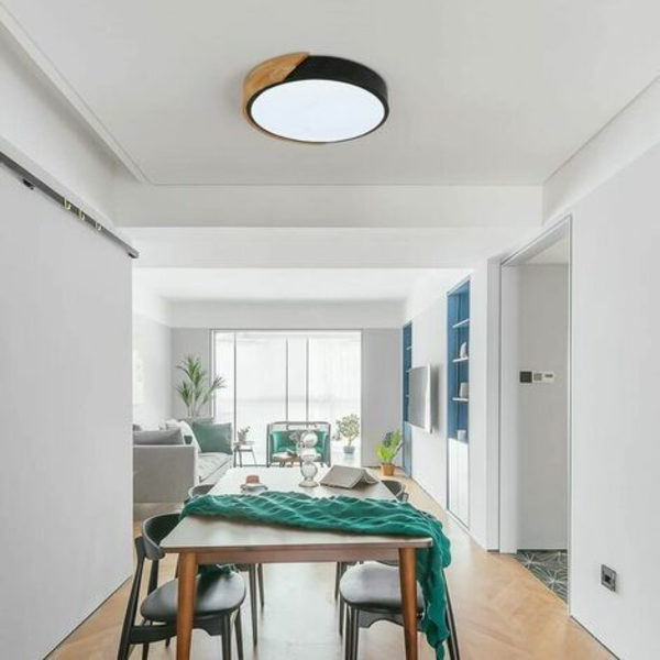 LED-taklampe, 24W moderne runde tretaklampe kald hvit 6000K ?305CM soverom, kjøkken, stue, balkong og korridor