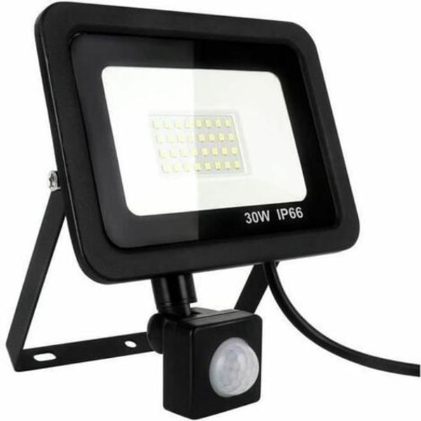 30w LED-strålkastare för utomhusbruk med rörelsesensor, kraftfull LED-strålkastare, 6000k