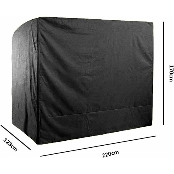 Vedenpitävä 3-istuttavan puutarhakeinusuojus 220x125x175cm 210D Oxford Anti-U