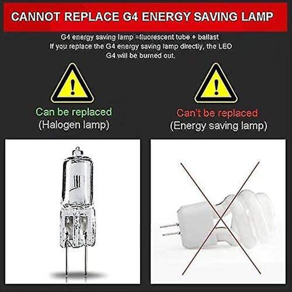 G4 LED-pære 3w, AC/DC 12v, 400 lumen, ikke-dæmpbar, sidepin LED G4 24 Smd, svarende til 30w halogenpære, ultrahvid 6000k, 120 strålevinkel
