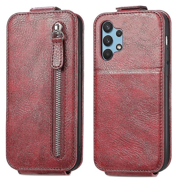 For Samsung Galaxy A32 4g Zipper Wallet Vertikal Flip Læder Telefon Etui