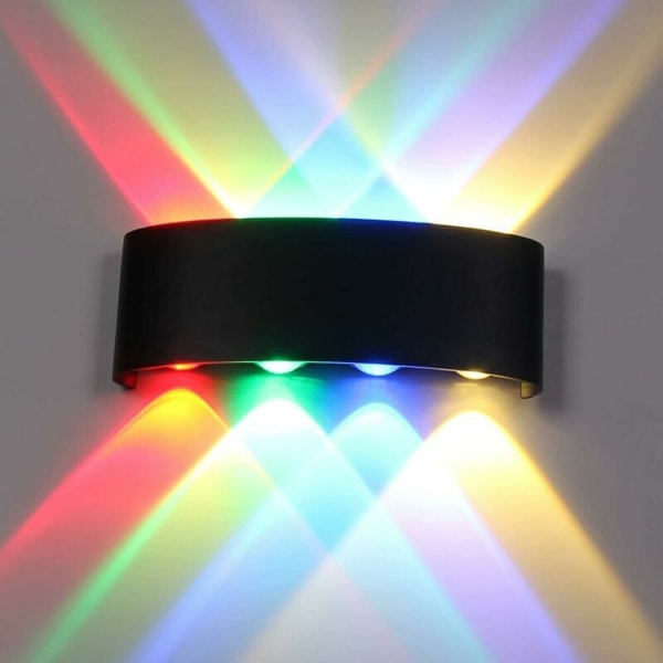 Vanntett RGB LED vegglampe for innendørs og utendørs bruk