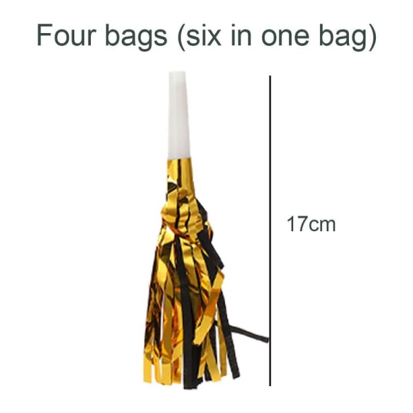 Glitter Metallic Fringe Noise Maker Musical Blowouts Whistle Style 1