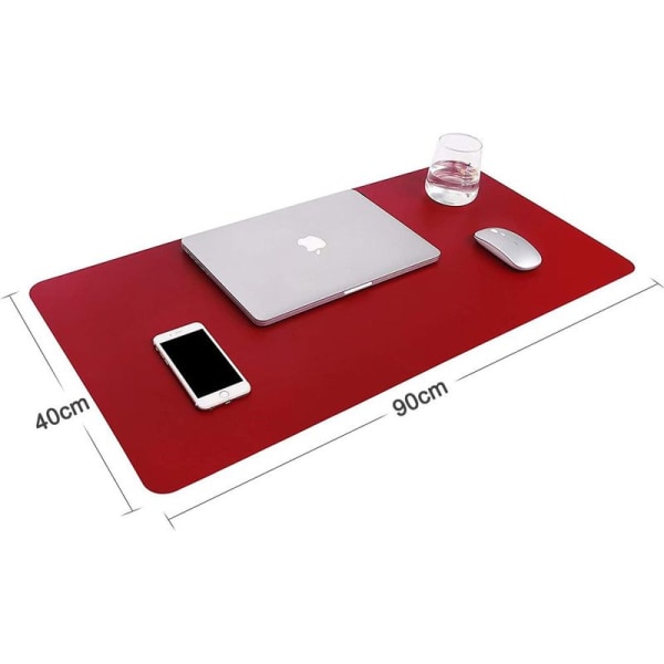 Stor musematte (900 x 400 x 2 mm), vanntett skrivebordspute svart-rød