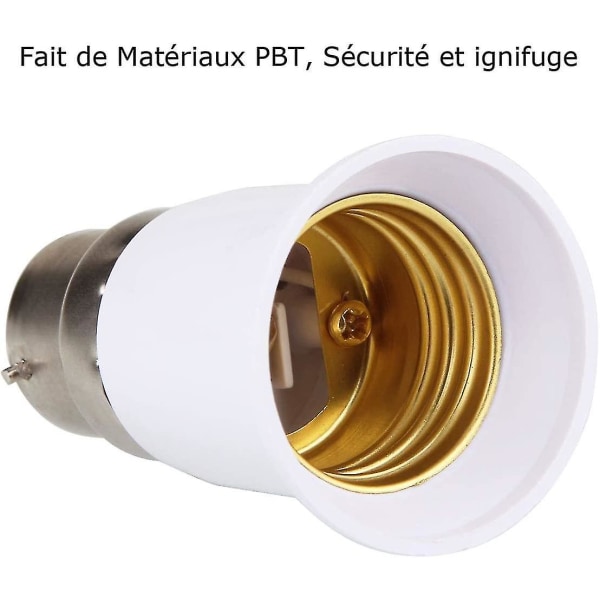 15 st B22-sockeladapter till E27, baslampkonverter, lampsockeladapter för LED-lampor