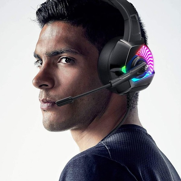 Peliheadset-pelikuulokkeet mikrofonilla ja melunvaimennuksella